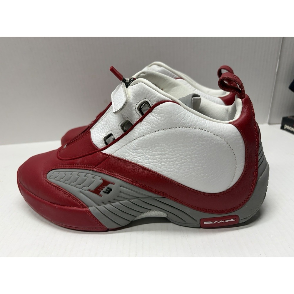 Reebok Answer IV OG 2021 White Red Sneakers Mens Size 11 EUC